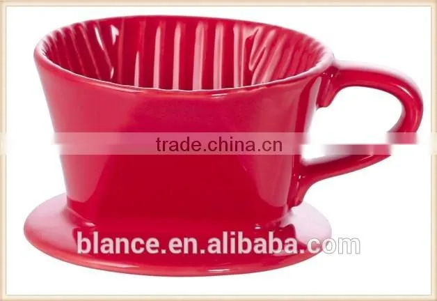 V shape ceramic material coffee dripper with customized logo