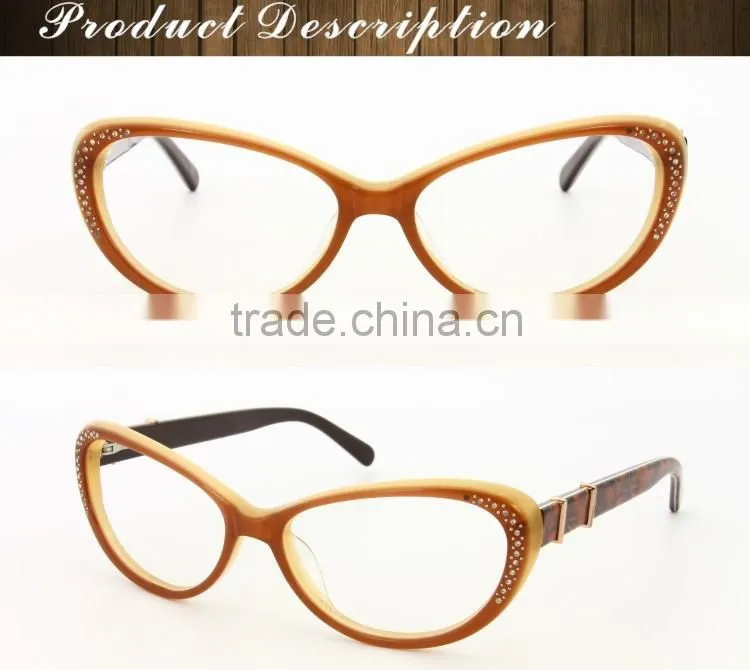 wholesale fashion cat eye reading glasses with diamond