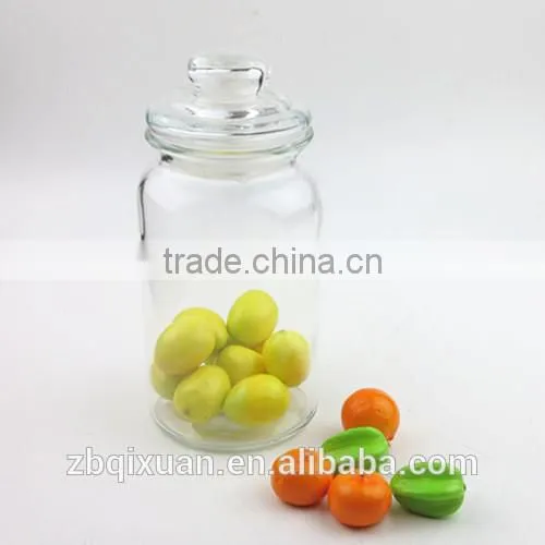 900ml Beautiful Glass Candy Jar with Lid
