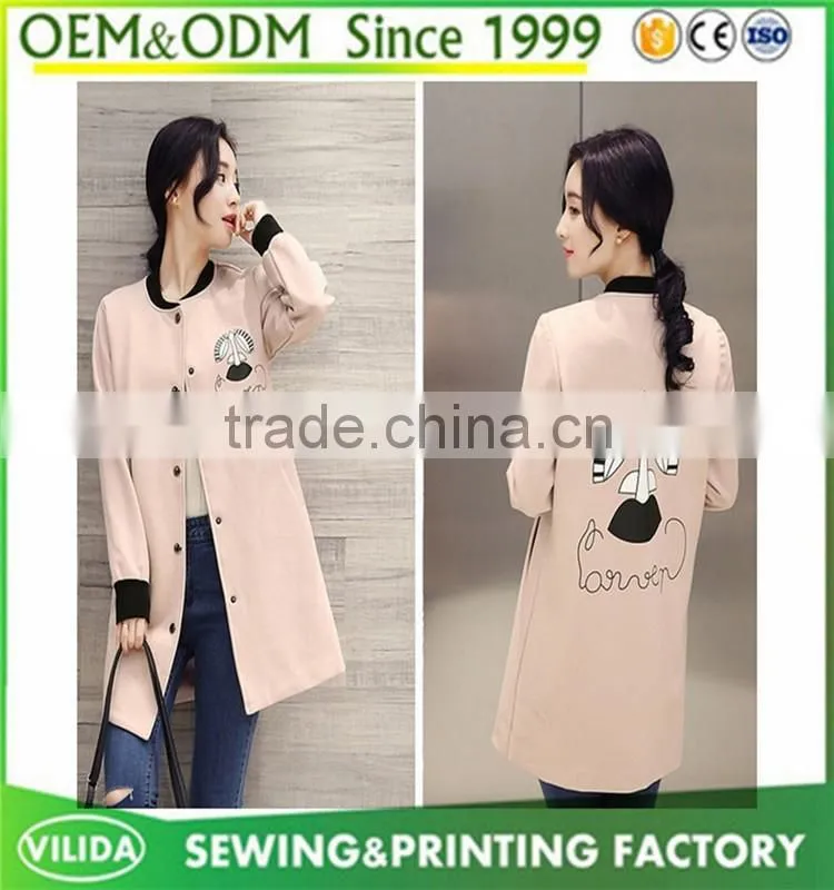 wholesale cheap price womens coat custom new design women's long coat