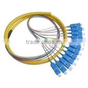 12 core sc connector bundle fiber optic pigtail/12 core optical fiber pigtail