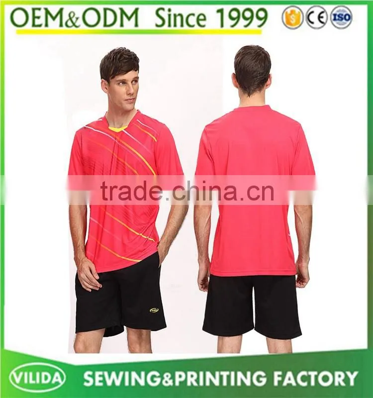 Cheap price sublimation badminton sport wear top quality dry fit badminton jersey