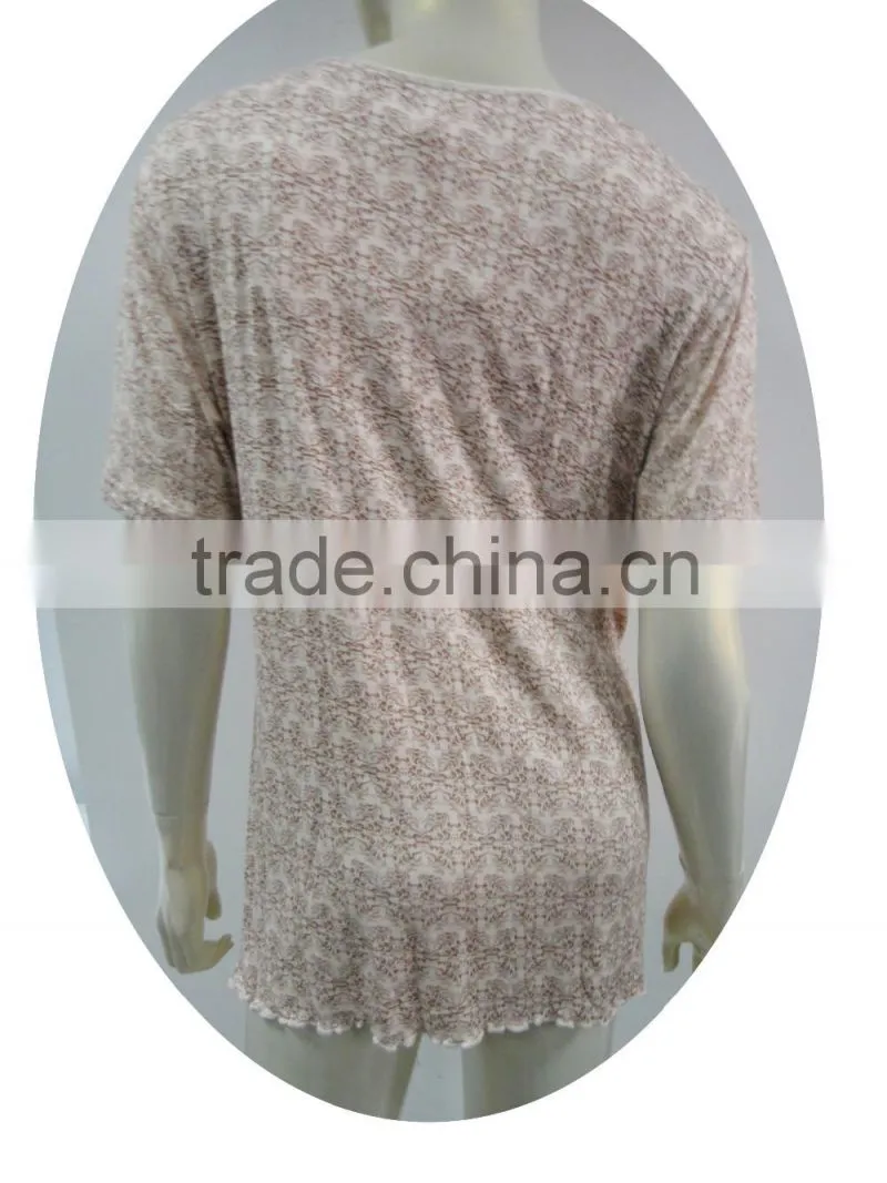 V-neck front gather ribbon trim shortie