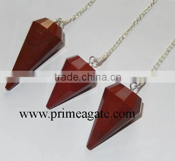 Agate Pendulum - Red Jasper Pendulum : Gemstone Pendulums