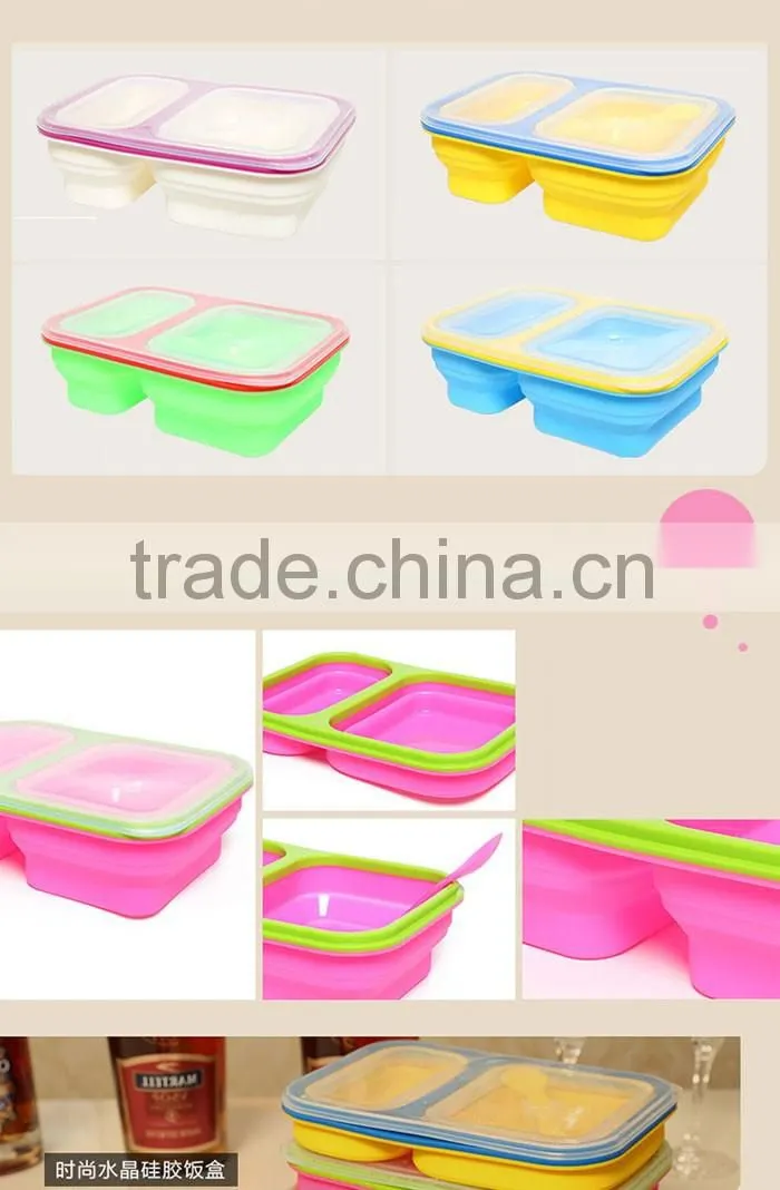 2016 2 Layer Microwave Portable For Kids Bento Lunchbox