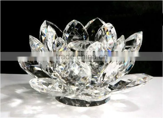 Decorative Clear Crystal Lotus For Party Decoration