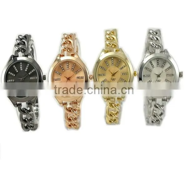 2015 cheap chain link watch ladies elegant watch women wristwatch