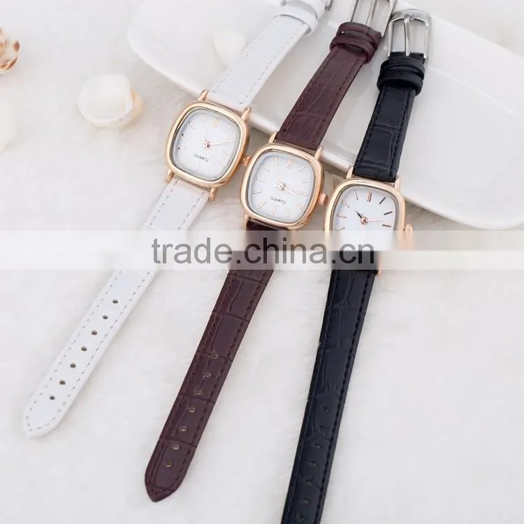 New models from Doris Watch square case leather band Japan movt pc21s quartz women watch 2016 hotly