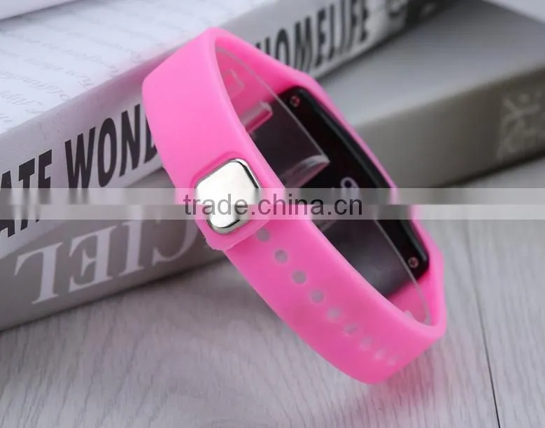 Sports style unisex silicone led light wristwatch electronic watch