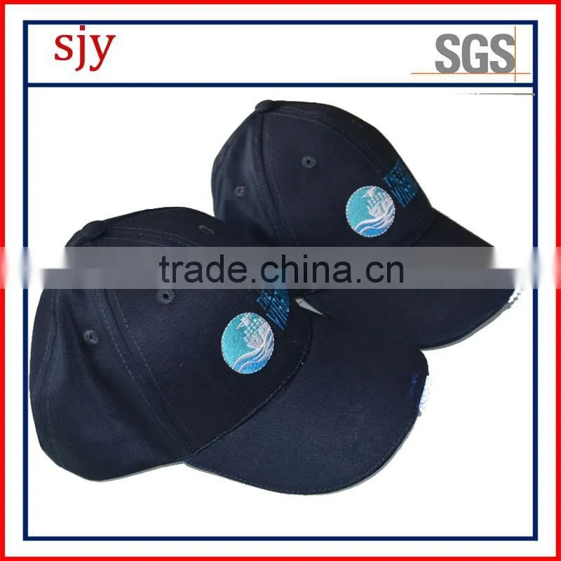 cotton 6 panel baseball cap with led light,5 led cap light