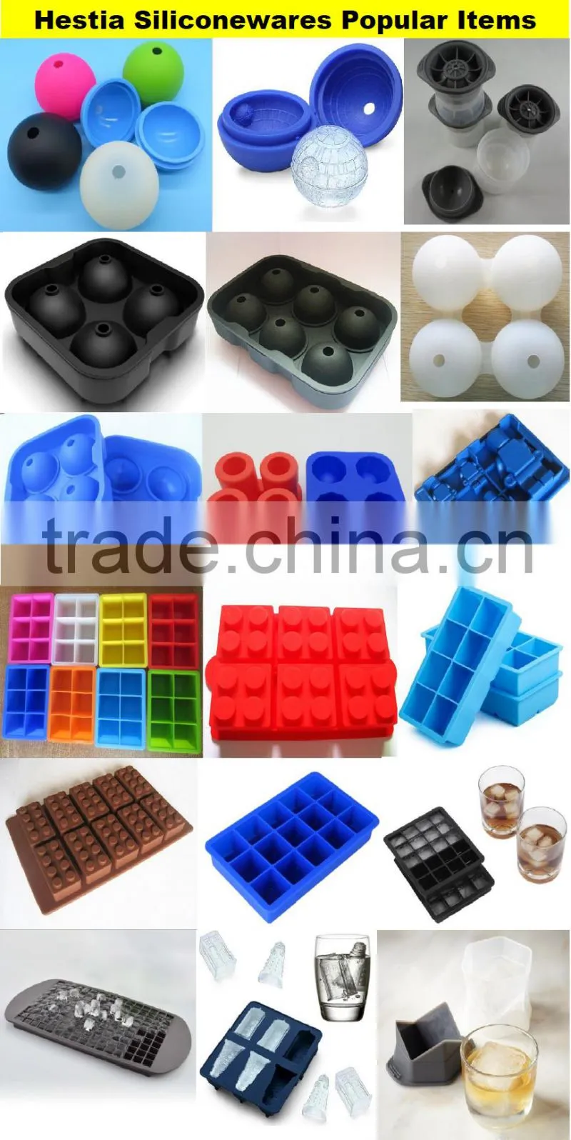 2016 amazon hot Wholesale BPA free FDA food grade 5 cavity large meat pie trays silicone hamburger presser