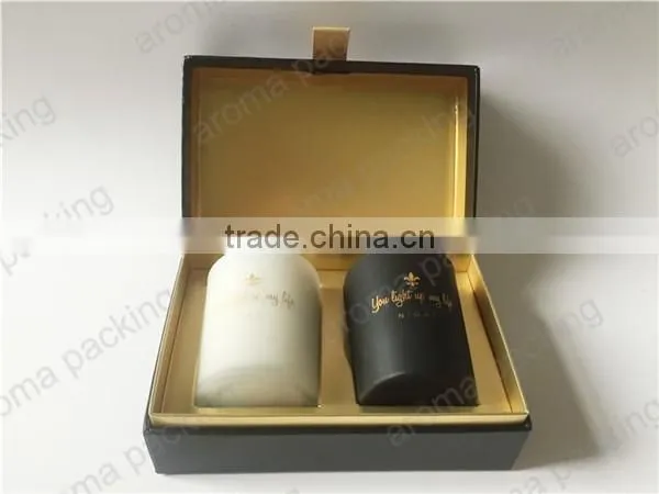 high quality thich cardboard box for candle packing, luxury candle packing