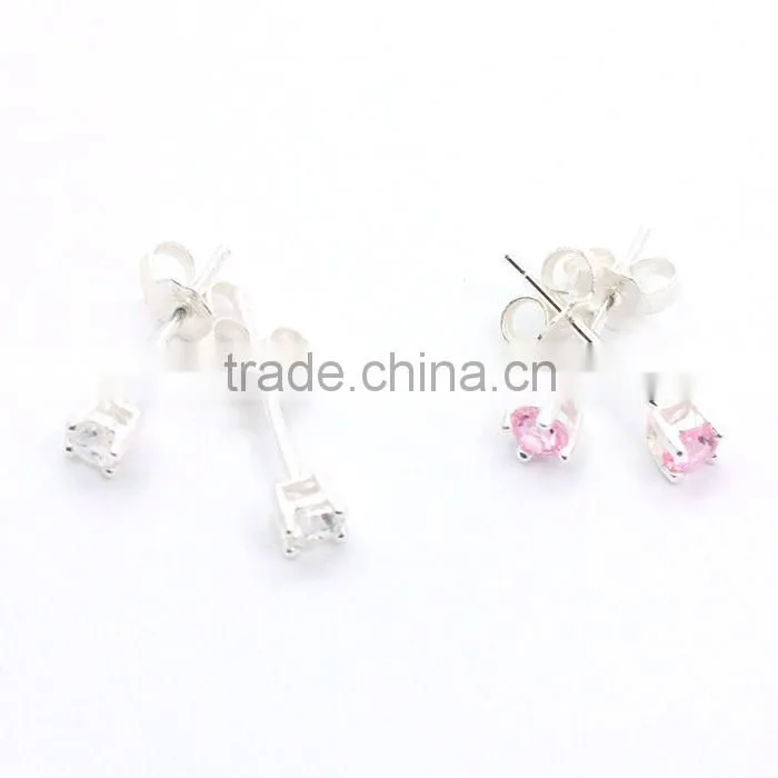 Fashion wholesale earring silver jewelry customized silver ear studs
