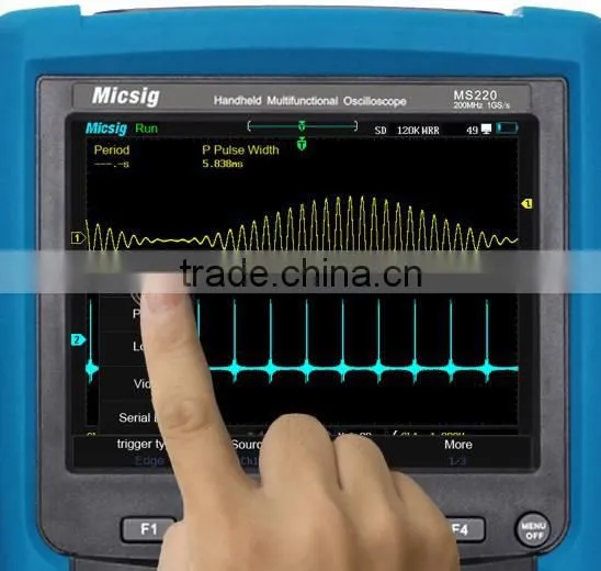 Micsig handheld 100MHz oscilloscope Tablet Oscilloscope Support touch screen operation MS210T Series 10 physical measurements