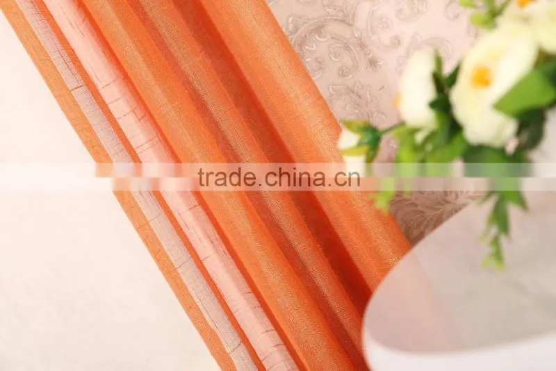 100% polyester fabric gold and silver metallic yarn voile sheer eyelet curtain drapes