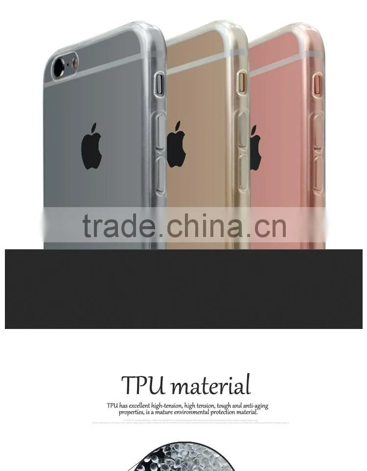Clear Case Thin Silicone Soft TPU Transparent Cover for iphone 6