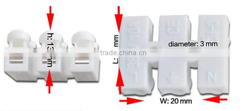 New Design Three-Wire Terminal Blocks 380V 10A CH3 Ceiling Lamp Accessories Lighting Fast Wire Cable Connectors