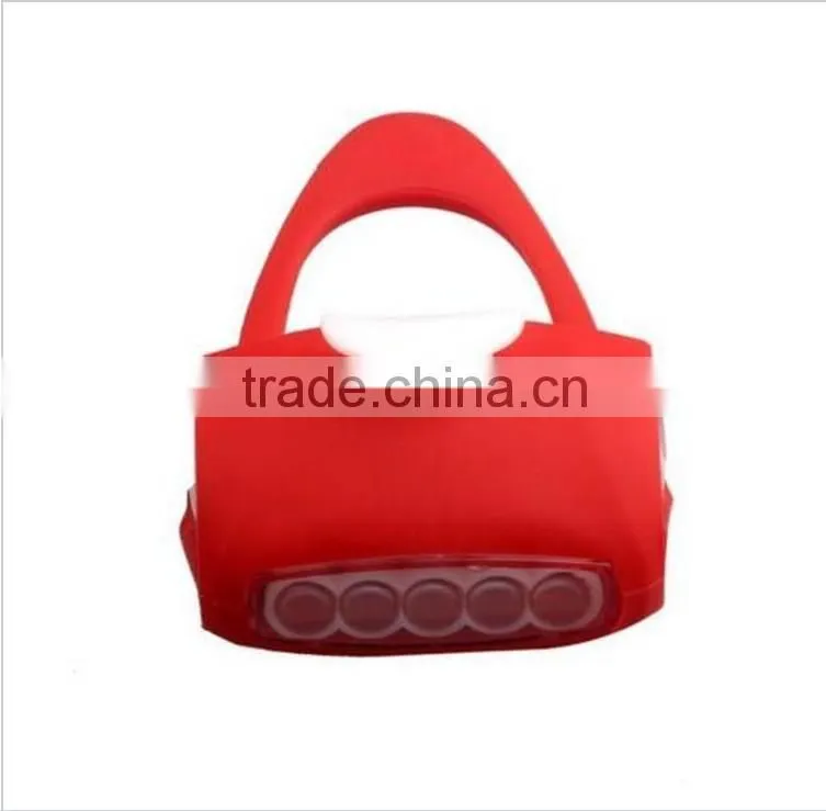 Bike Cycling Bicycle 7 LED Silicone Gel Lamp Front Safety Lights Rear Warning Lamps