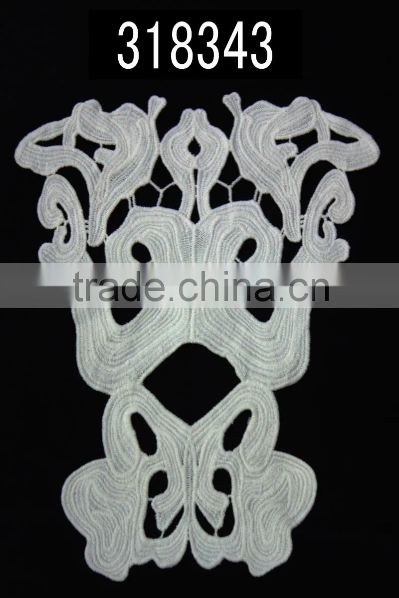Hot Sale Embroidery 100% Cotton Collar Lace for Ladies Dresses