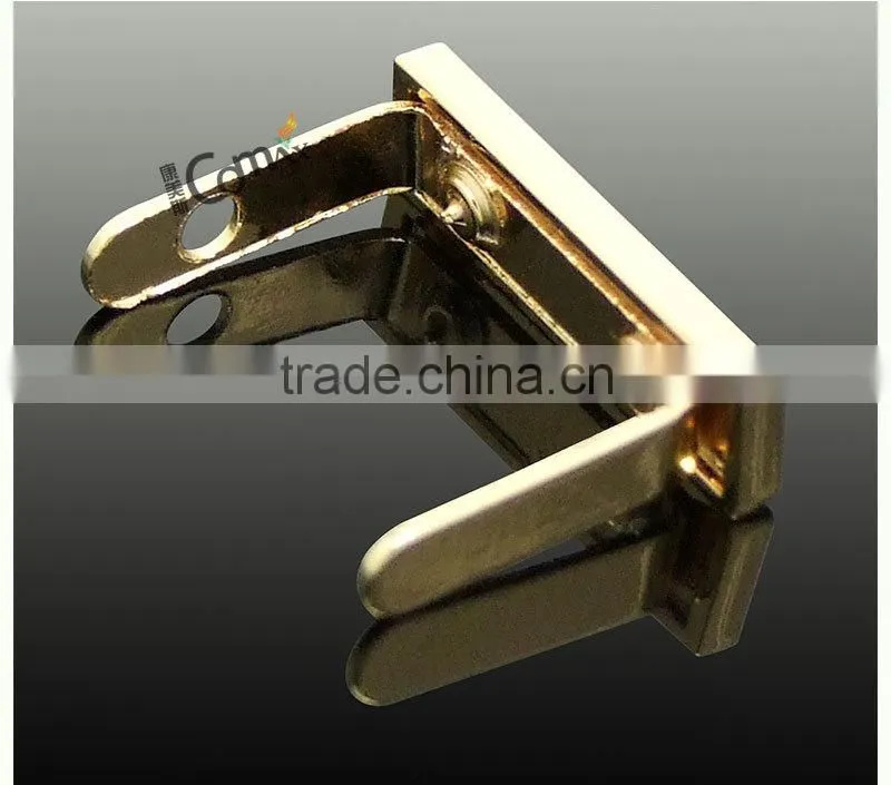 gold custom metal engraved logo plate for handbag