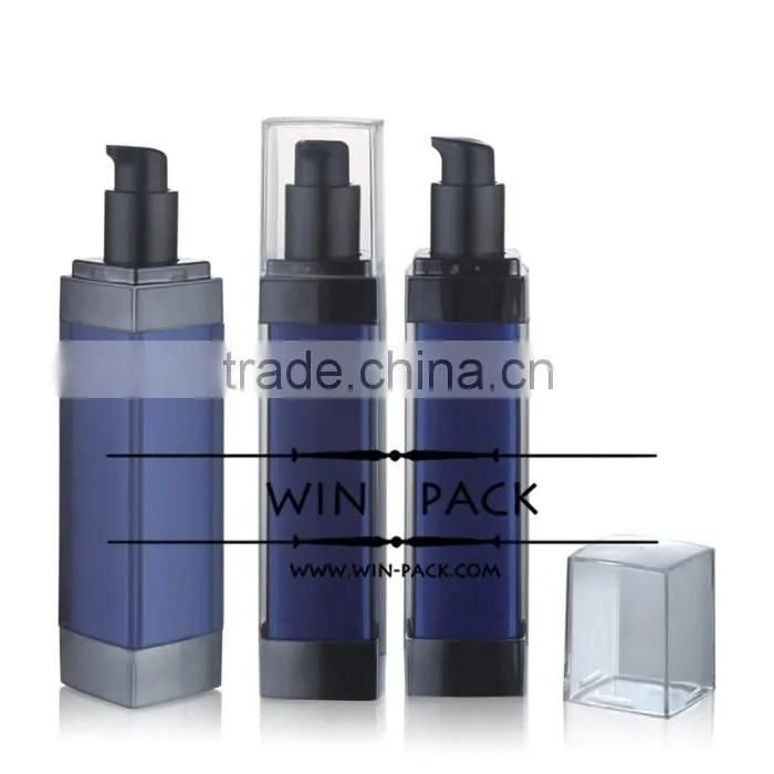 WY0250 simple SAN airless bottle, hot square pump bottle