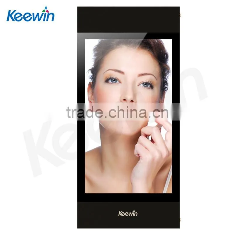 Ultrathin 55" high brightness 2500nits wall mounted outdoor advertising kiosk