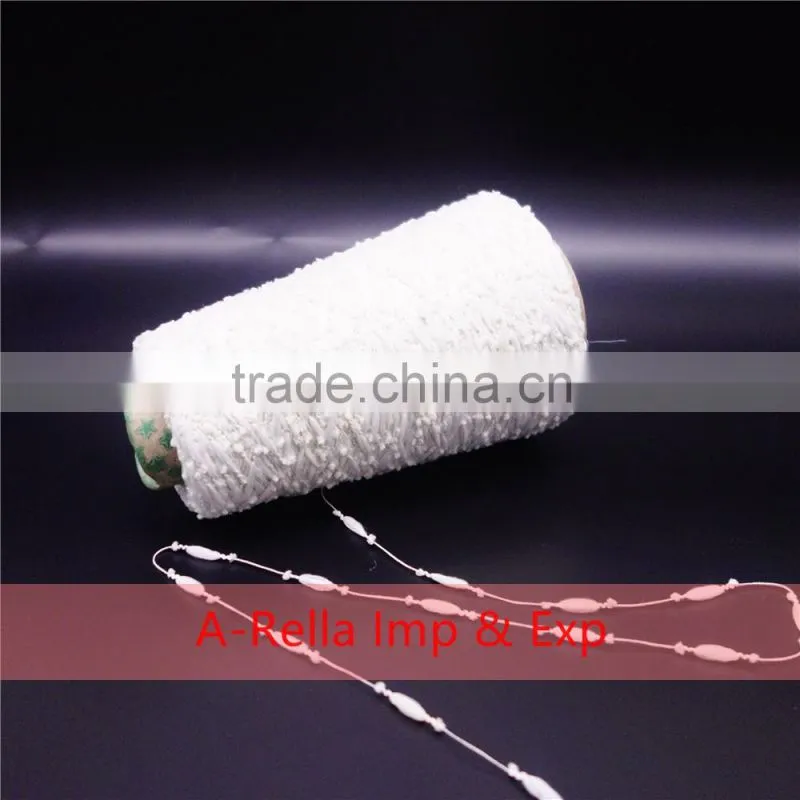 100% polyester feather yarn , with heat setting , lurex yarn