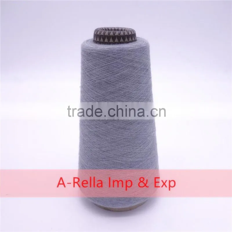 polyester spun yarn gray yarn1.5# 32S/1 in cone knitting yarn 100% polyester