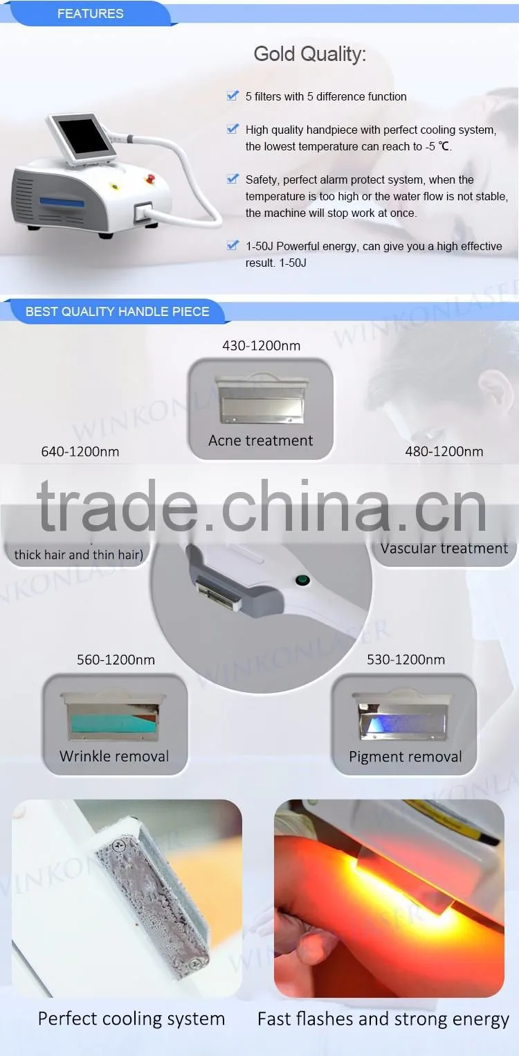 New arrival hot selling CE & FDA approved korea ipl machine for hair removal