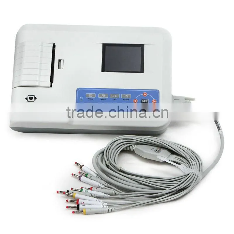 CE&ISO Best Price Color Screen Medical Equipment 3 Channel Electrocardiograph ECG Machine with Software EKG Machine-903BS-Shelly