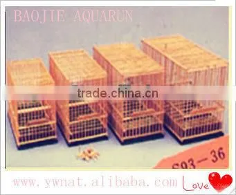 Outdoor handle wooden bird cage, handmade antique bird cage
