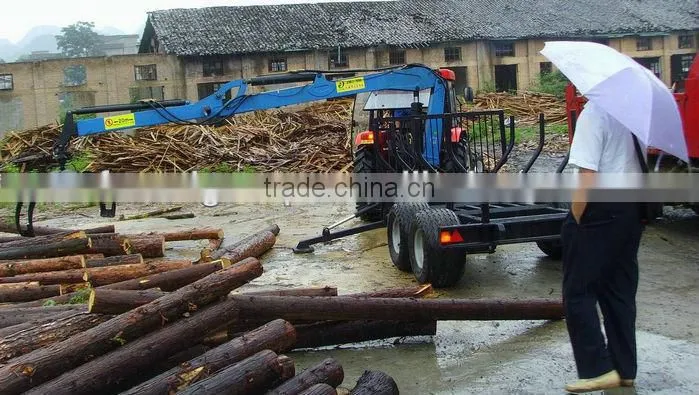 CE approved timber trailer with crane