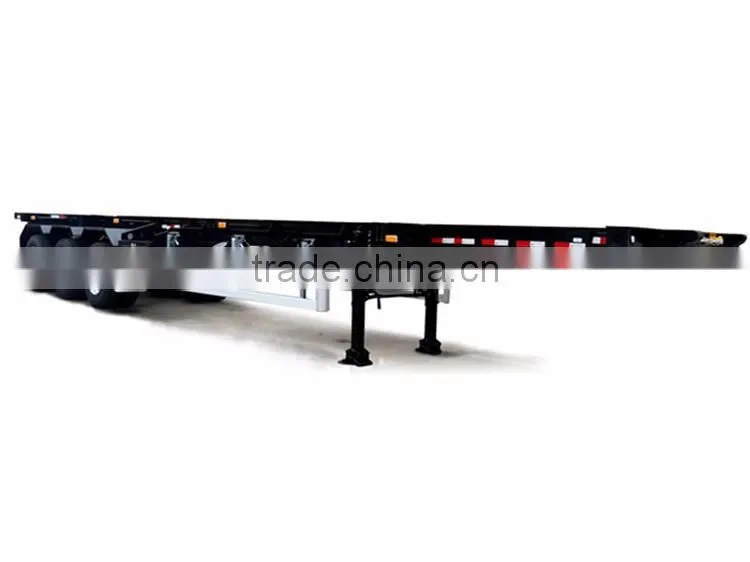 Double use 40ft tri-axle twisted lock flatbed trailer