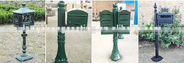 customized aluminum casting antique style bollard /mailbox post