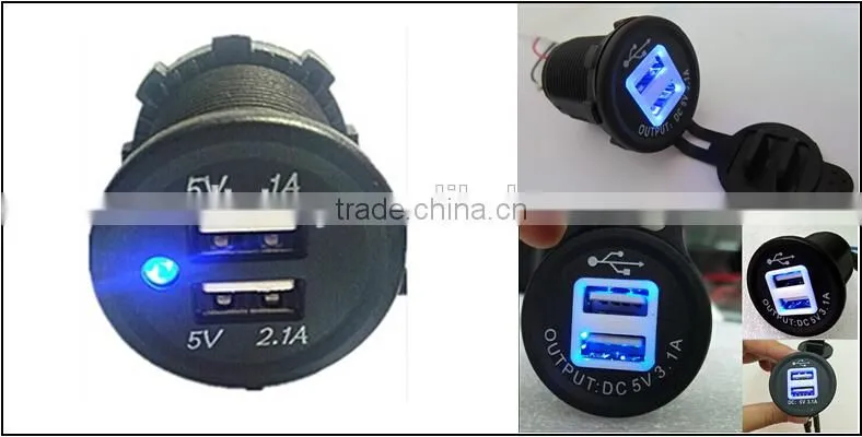Waterproof Heavy Sealing Cover USB Charger Socket 12V Outlet Power Motorcycles