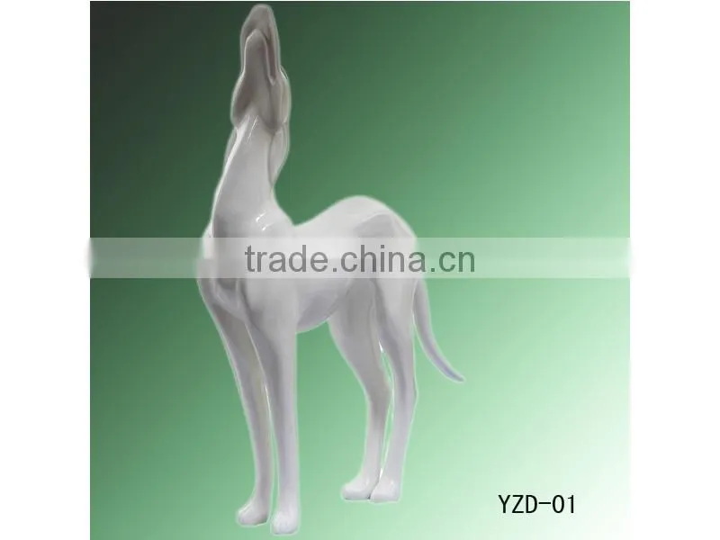New arrival fiberglass display dog mannequin