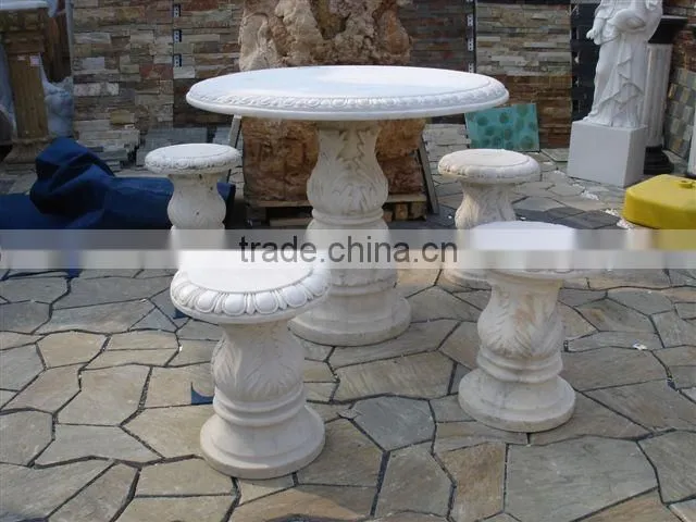 wholesale outdoor round marble stone table tops