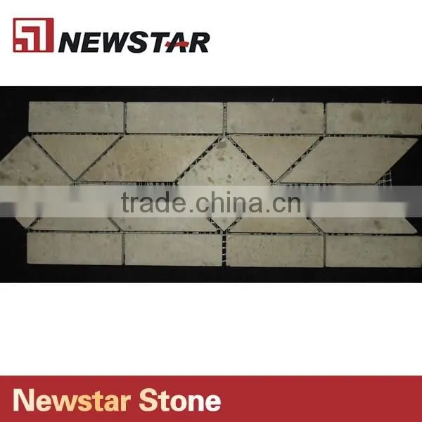 Newstar Tumbled Rock Natural Stone Travertine Tile Backsplash Mosaic