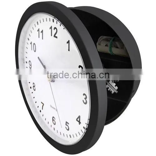 Hidden Storage Compartment Wall Clock Safe Box