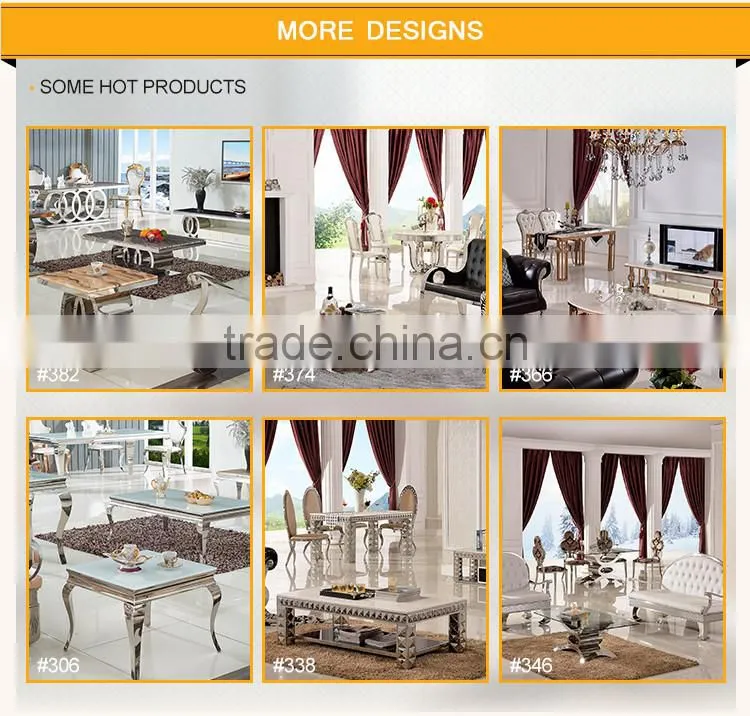 Th346 Party Furniture Table Set Luxury Stainless Steel Dining Table