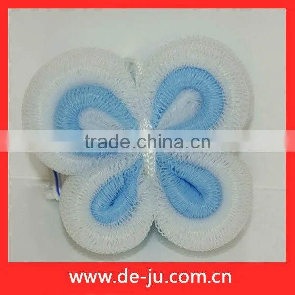 PE Mesh White Blue Butterfly Ball Bath Flower