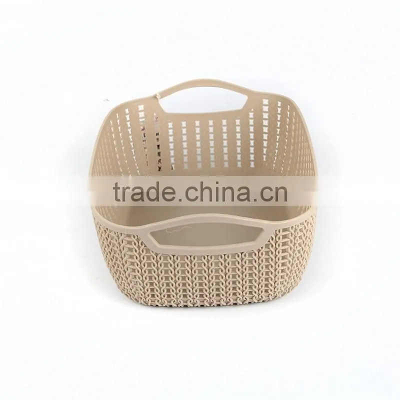 plastic square storage basket with multi-colors