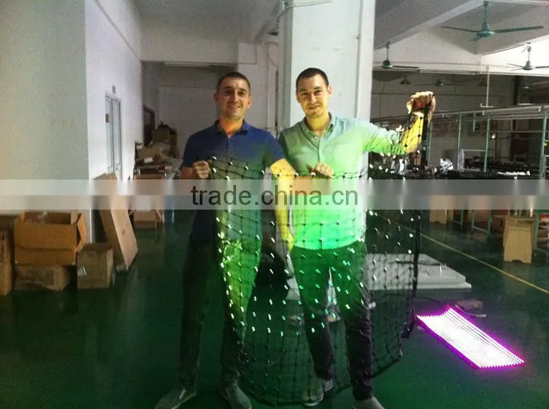 2015Rental use and easy installation Velvet material P50,P75,P100 led mesh light curtain
