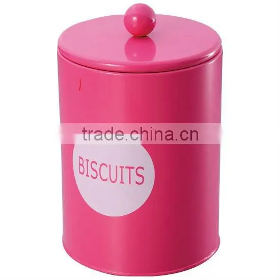cylindrical colored sugar pot/Tea tin /coffee storage box