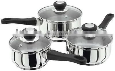 Stainless steel cookeware milk pot with single handle