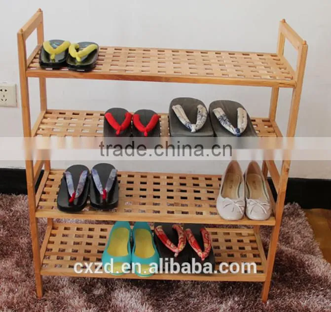 wholesale four-tier walnut shoe rack