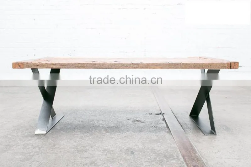 industrial wooden stainless steel table legs ,tale base,dining table