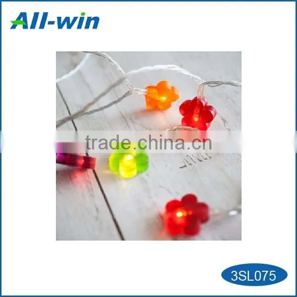 attractive cyrstalline flower shaped solar light with 10pcs white LED