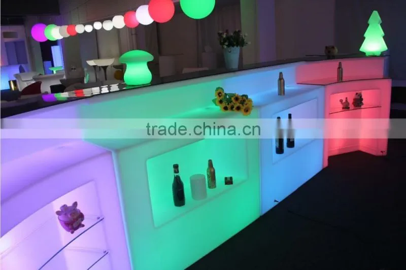 New Design Color Changing Plastic Rechargeable led counter/led counter display