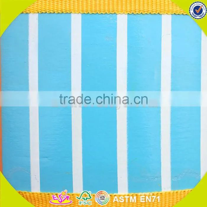 wholesale simple style wooden toy double drums funny wooden toy double drums for toddlers W07J004